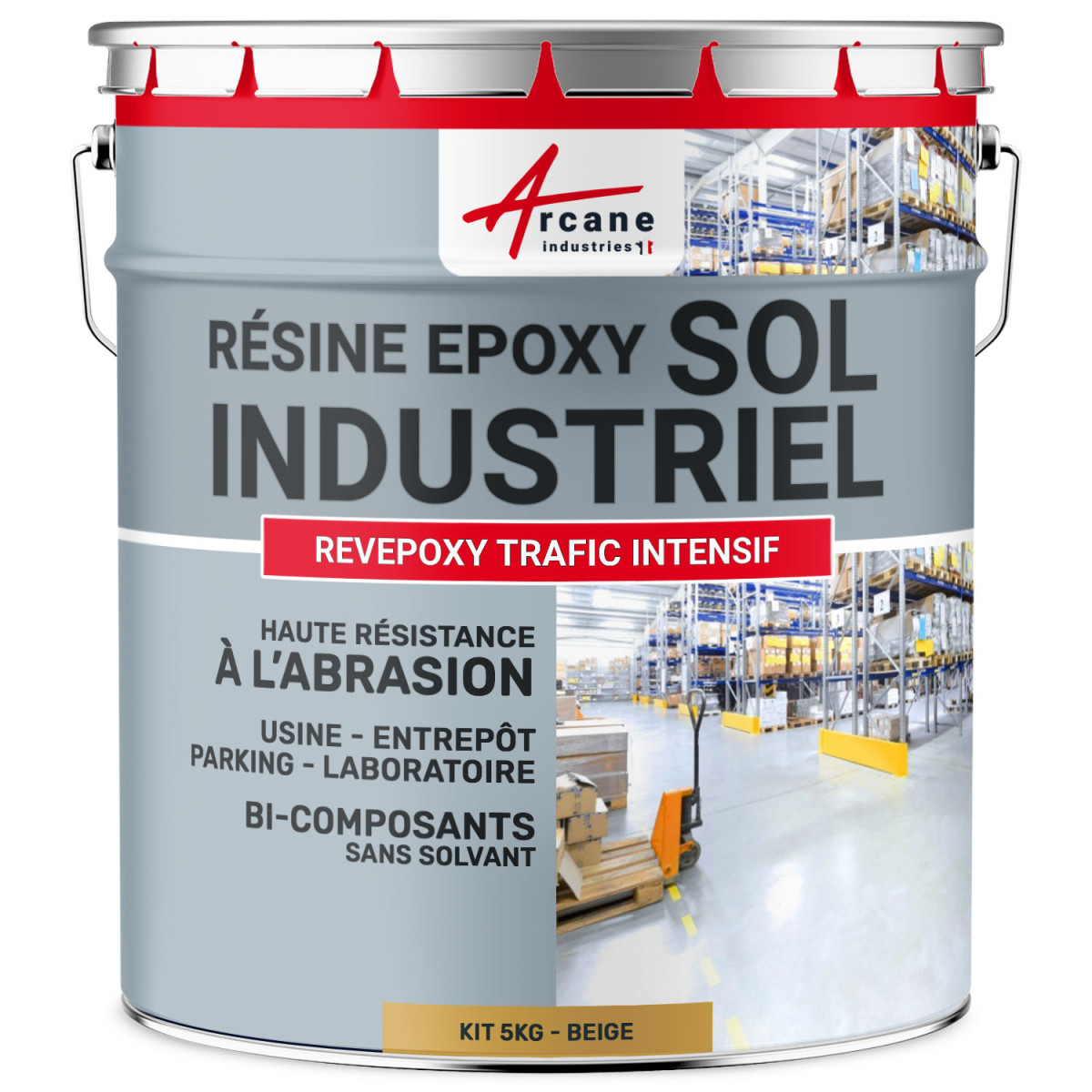 Peinture époxy liquide bicomposants pour sols industriels